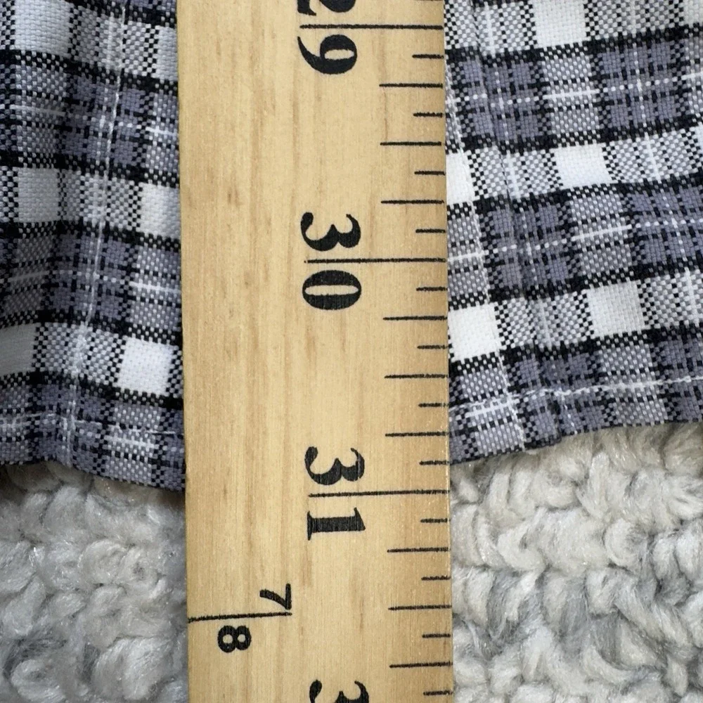 Banana Republic Oxford Shirt Tailored Fit Long Sleeve Plaid‎ Shirt Size XXL